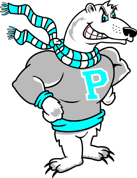 Polar Bear 1 mascot team sticker. Make it personal. 